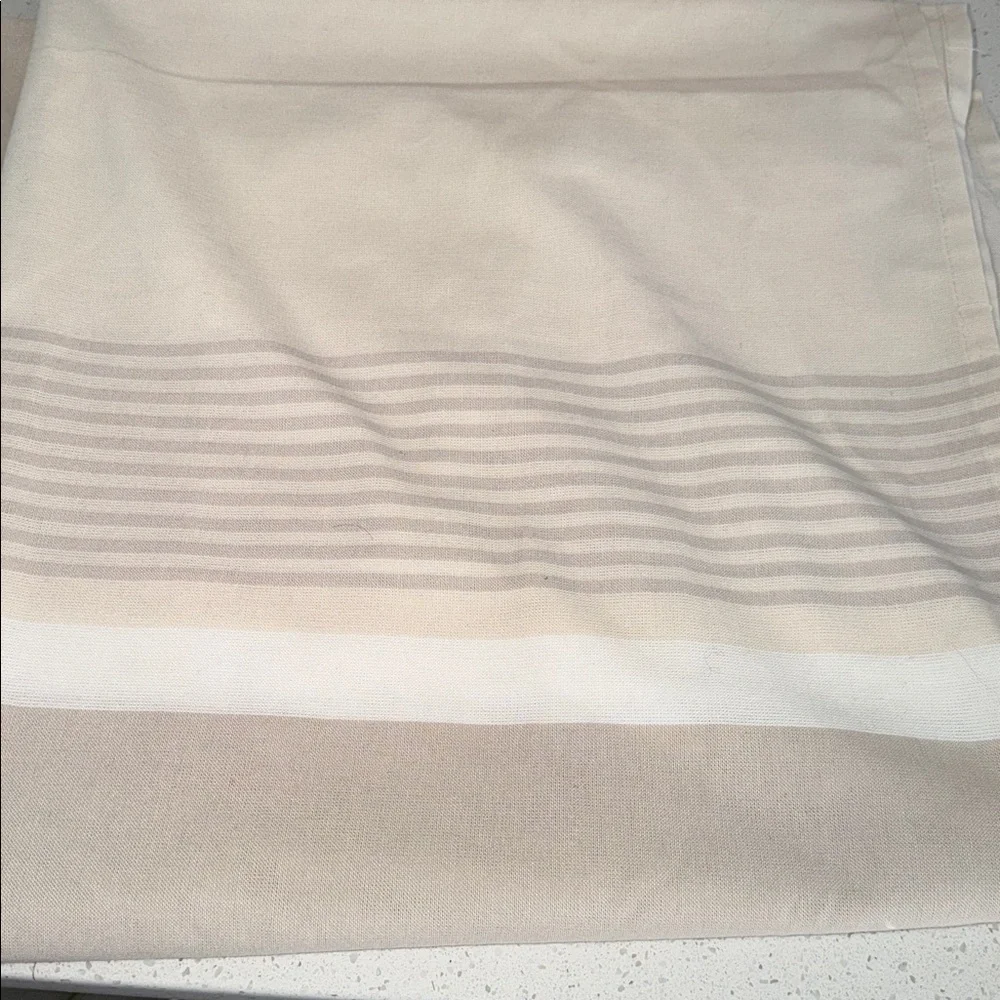 Shower Curtain Magnolia Cream Textured Fabric